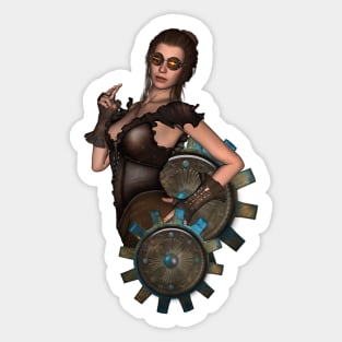 The lady of Steampunk Sticker